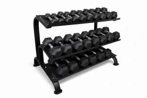 Sada jednoručních činek HEXA včetně stojanu (9 párů činek)