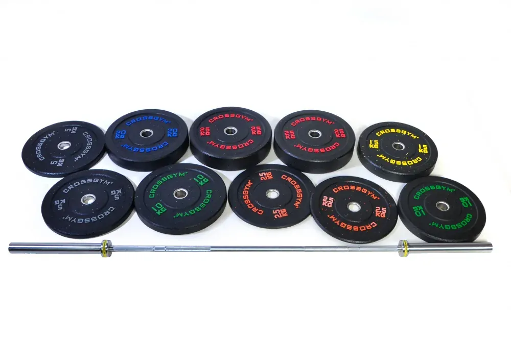 Kotouč Bumper Plate CrossGym - 20 kg (černý)