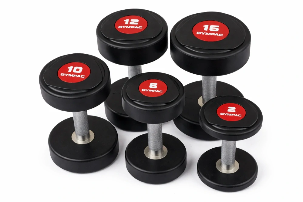 Sada jednoručních činek včetně stojanu 2-20 kg