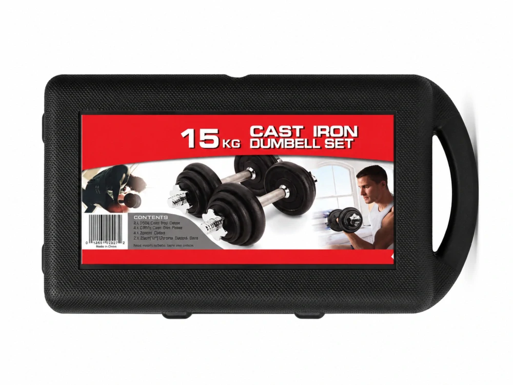 Nakládací činky v kufříku - 15 kg