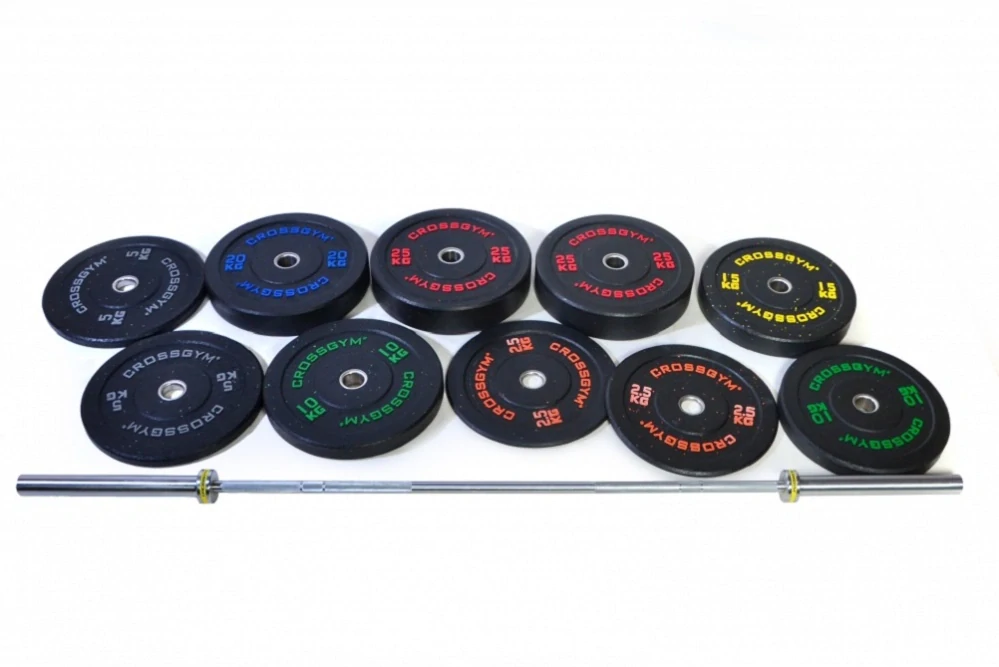 Kotouč Bumper Plate CrossGym - 5 kg (černý)