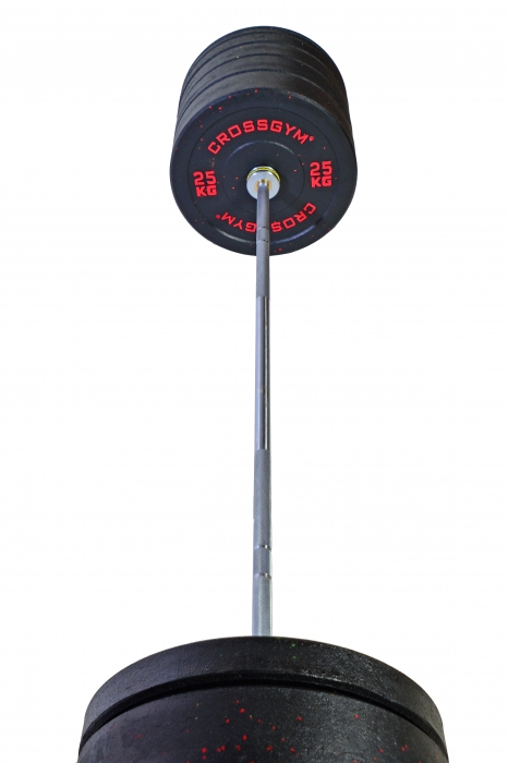 Kotouč Bumper Plate CrossGym - 25 kg (černý)
