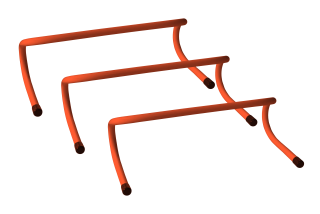 Tréninkové překážky oranžové (3 kusy) - výška 15 cm